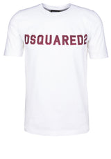 Jersey DSQUARED2 T-Shirt mit Logo-Stickerei Weiß (100)