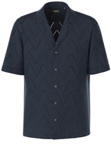 Hemden Strellson Kurzarm-Hemd Clint offwhite Blau (401)
