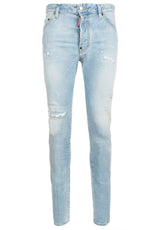 Produktbild 1 von DSQUARED2 Jeans Teddy mit Destroyed-Effekt in Blau.