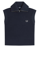 Produktbild 1 von FRED PERRY Top mit Half-Zip-Reißverschluss in Blau.