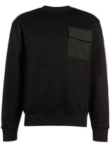 Sweat HUGO BOSS ORANGE Sweatshirt We Urban mit aufgesetzter Brusttasche Schwarz (001)