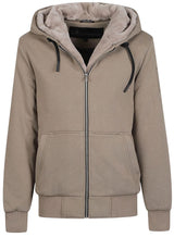 Produktbild 1 von Moose Knuckles Sweatjacke mit Teddy-Fell in Beige.