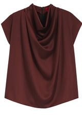 Blusen & Tuniken HUGO Bluse Casmena mit Wasserfallausschnitt Braun (904)