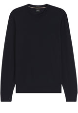 Pullover & Strickjacken HUGO BOSS BLACK Strickpullover Leno aus Schurwolle Blau (404)