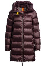 Produktbild 1 von PARA JUMPERS Daunenmantel Marion mit Kapuze in Rot.