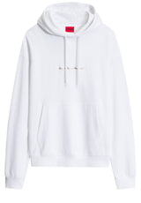 Produktbild 1 von HUGO Hoodie Datrihood mit Zickzack-Nähten in Weiß.