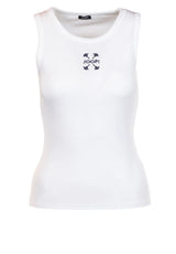 Jersey JOOP Top mit Logo-Stitching Weiß (100)