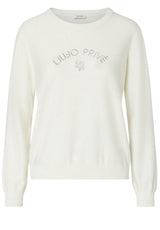 Pullover & Strickjacken LIU.JO Pullover mit Pailettenverzierung Off-White (10701)
