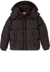 Produktbild 1 von DIESEL Daunenjacke mit abnehmbarer Kapuze  in Schwarz.