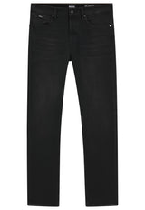 Produktbild 1 von HUGO BOSS BLACK Jeans Delaware mit Logo-Details in Schwarz.