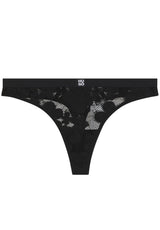 Bodywear HUGO String Bloom Lace Schwarz (001)