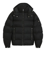 Jacken & Mäntel HUGO BOSS BLACK Wasserabweisende wattierte Jacke mit Jacquard-Mikro-Monogrammen H-Corbinian-264 Schwarz (001)