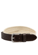 Gürtel JOOP Flechtgürtel mit Leder-Besatz Beige (101)