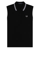 Jersey FRED PERRY Poloshirt im ärmellosen Design Schwarz (350)