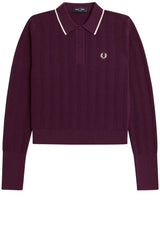 Pullover & Strickjacken FRED PERRY Strick-Poloshirt mit langen Ärmeln Rot (37C)