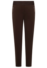 Produktbild 1 von RAFFAELLO ROSSI Hose aus Thermo Jersey mit seitlichen Reißverschlusstaschen  in Braun.