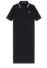 Kleider FRED PERRY Polokleid mit Logo-Stickerei Schwarz (102)