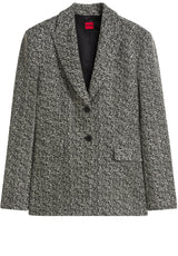 Produktbild 1 von HUGO Blazer Asmalla mit Fischgrätmuster in Grau.