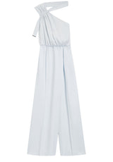 Kleider HUGO BOSS BLACK Jumpsuit Descarla mit Wickeloptik Blau (462)
