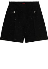 Produktbild 1 von HUGO Shorts Haberi aus Bouclé-Gewebe in Schwarz.