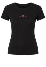 Produktbild 1 von Love Future T-Shirt mit Stickerei in Schwarz.