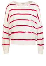 Pullover & Strickjacken CAT NOIR Pullover mit Streifenmuster Pink (58)