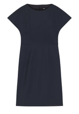 Kleider HUGO BOSS BLACK Kleid Dinerah aus Schurwolle Blau (404)
