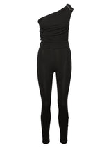 Kleider DSQUARED2 Jumpsuit mit Raffung Schwarz (900)