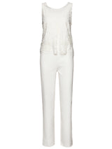 Kleider ANA ALCAZAR Jumpsuit mit Spitzenoberteil Weiß (007)