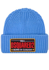 Mützen & Caps DSQUARED2 Mütze mit Logo-Patch Blau (3099) ONESIZE