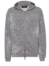 Sweat DSQUARED2 Sweatjacke mit Nieten-Details Grau (860M)