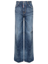 Jeans DSQUARED2 Jeans mit weitem Bein Blau (470)