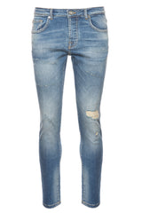 Jeans Goldgarn Jeans im Destroyed-Look Blau (1010)