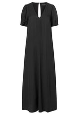 Kleider ANA ALCAZAR Maxikleid mit Puffärmeln Schwarz (100)