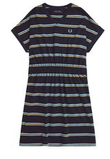 Kleider FRED PERRY Jersey-Kleid mit Streifen Blau (608)
