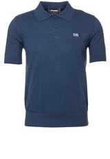 Jersey DSQUARED2 Poloshirt mit Logo-Detail Blau (469)