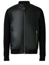 Jacken & Mäntel Mackage Lederjacke mit Ärmeln aus Strick Schwarz (C0001)