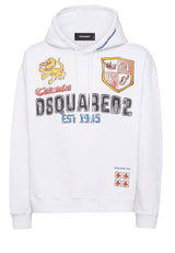 Sweat DSQUARED2 Hoodie mit handgezeichnetem Print Weiß (100)