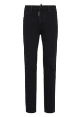 Jeans DSQUARED2 Jeans mit Gesäßtaschen aus Leder Schwarz (900)