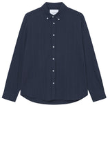 Hemden Les Deux Hemd Konrad Stripe Structure Shirt Blau (460)