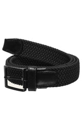 Gürtel Les Deux Felchtgürtel mit Lederdetails Schwarz (100100)