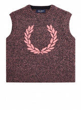 Pullover & Strickjacken FRED PERRY Gestricktes meliertes Tanktop Braun (Z15)