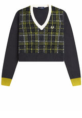 Pullover & Strickjacken FRED PERRY Pullover mit Einsätzen aus Schottenkaro Blau (297)