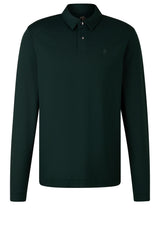 Jersey Bogner Langarm-Poloshirt mit Logo Grün (278)