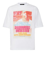 Jersey DSQUARED2 T-Shirt mit Print Weiß (100)