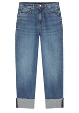 Jeans HUGO BOSS ORANGE Jeans mit Ballon-Bein Blau (420)