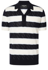 Pullover & Strickjacken Strellson Strick-Poloshirt Adrian Blau (402)
