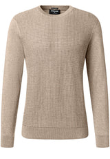 Produktbild 1 von Strellson Strickpullover Adrian aus Waffelstrick in Beige.