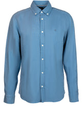 Hemden HUGO BOSS BLACK Hemd H-Liam aus Leinen Blau (459)