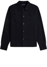 Produktbild 1 von FRED PERRY Overshirt aus gebürstetem Twill in Schwarz.